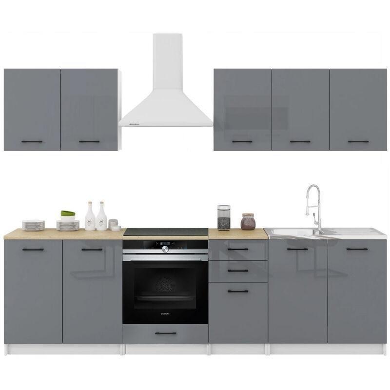 Gri Lake Melamin 7 Parçalı Modüler Mutfak Dolabı Seti - 260 cm - 186133