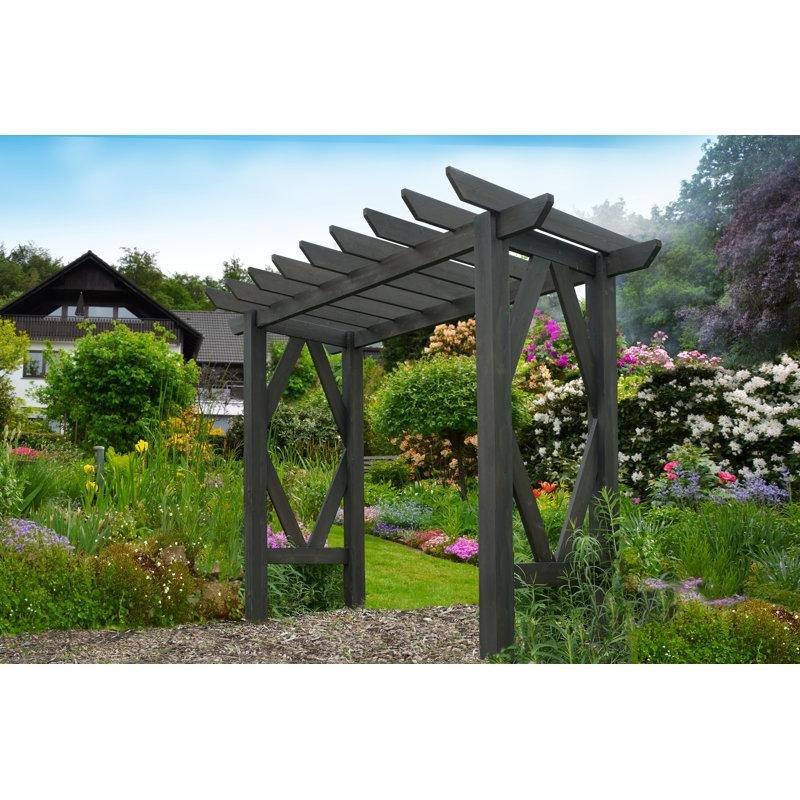 Gri Masif Sedir Ağacı Hava Koşullarına Dayanıklı Bahçe Kemeri - 230x102x216 cm - 178972