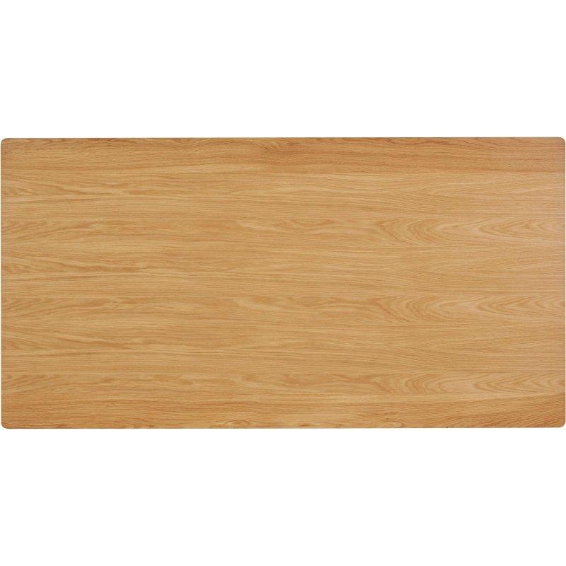 Gri Metal Ayaklı Doğal Masif Meşe FSC Sertifikalı Dikdörtgen Bohem Yemek Masası - 175x90 cm - 236278