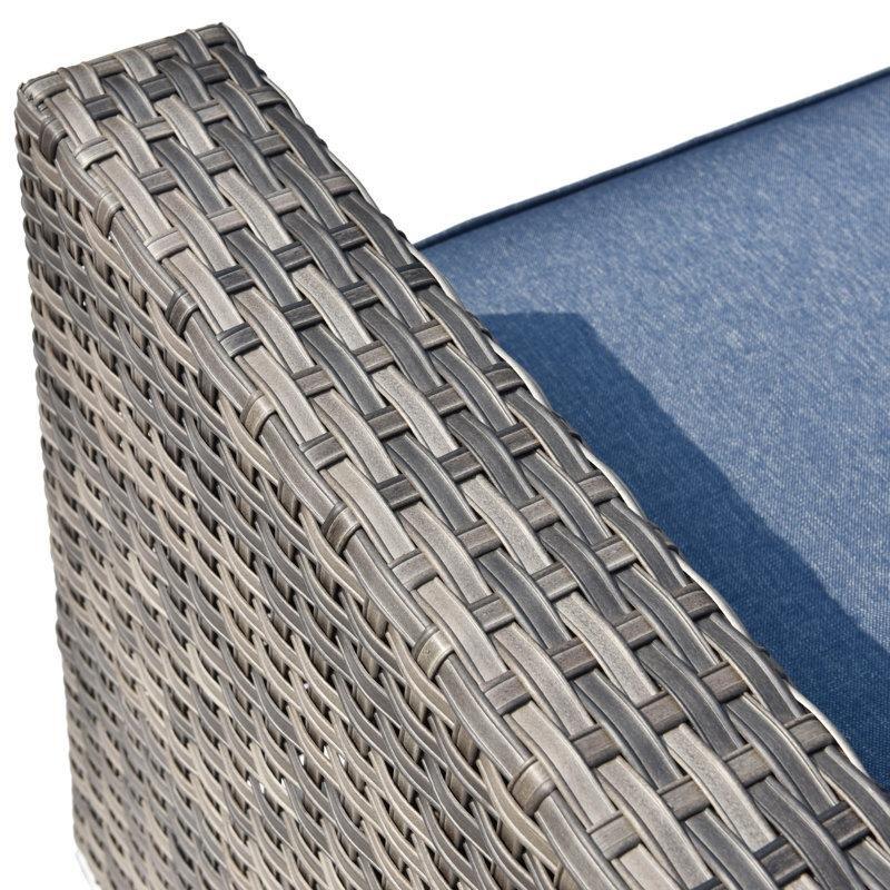 Gri Metal Rattan Minderli 4 Kişilik Köşe Bahçe Takımı - 209080