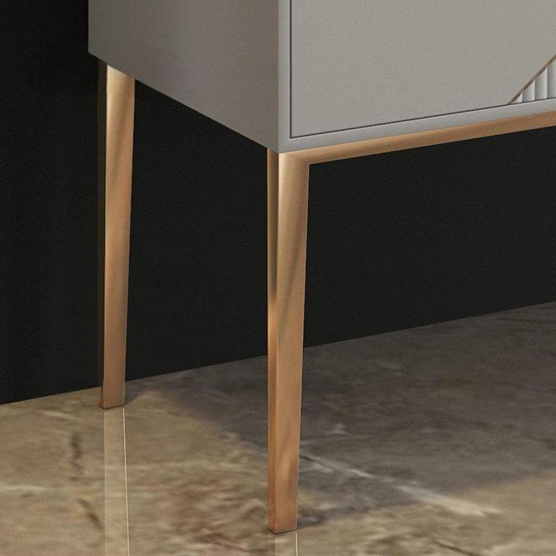 Gri Paslanmaz Çelik ve Endüstriyel Ahşap 2 Çekmeceli Ayarlanabilir Raflı Ayakkabılık Dolabı - 180x35x110 cm - 227122