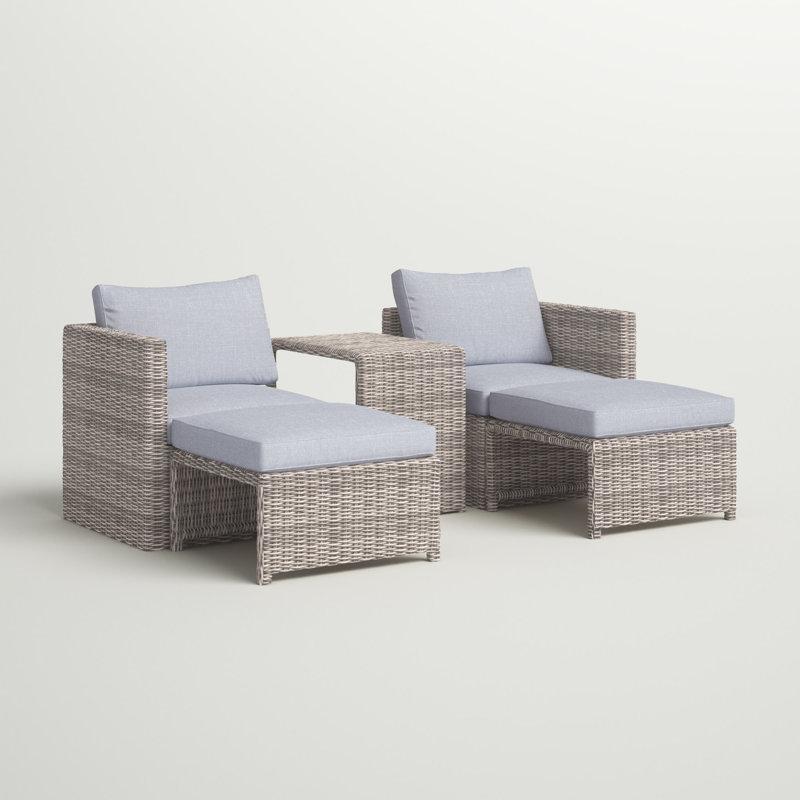 Gri PE Rattan ve Çelik İstiflenebilir Bahçe Takımı - 211970