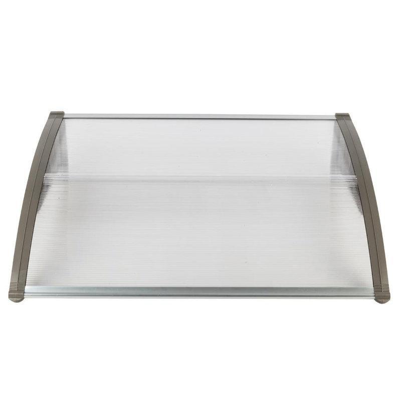 Gri Plastik Eğimli Kapı Üstü Sundurma - 97x74 cm - 165805