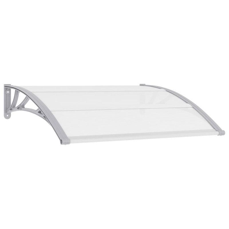 Gri Polikarbon ve Alüminyum Suya Dayanıklı Kapı Üstü Sundurma - 120x100 cm - 165901
