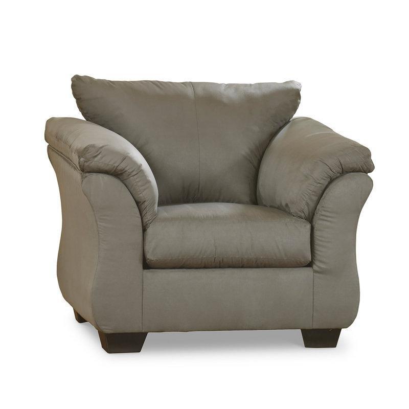 Gri Polyester Döşemeli Yastık Kollu Tekli Koltuk - 203633