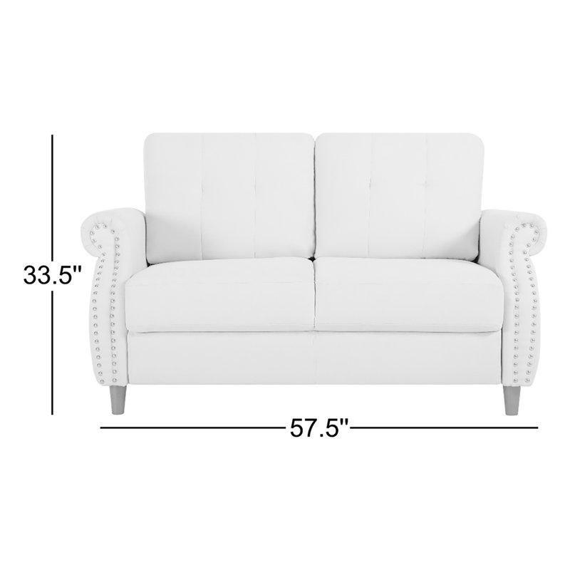 Gri Polyester Kapitoneli İkili Koltuk - 147 cm - 207012