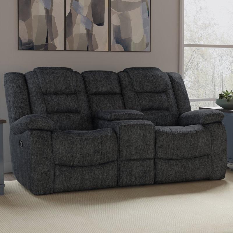 Gri Polyester Manuel Mekanizmalı Konsollu İkili Koltuk - 194 cm - 206703