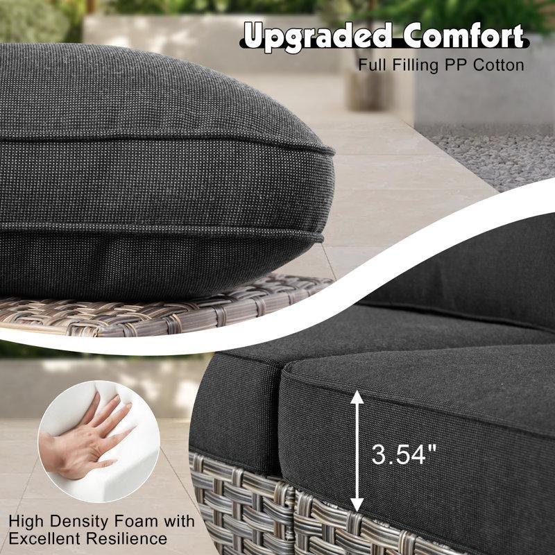 Gri Rattan Ateş Çukurlu 7 Kişilik Bahçe Takımı - 209776
