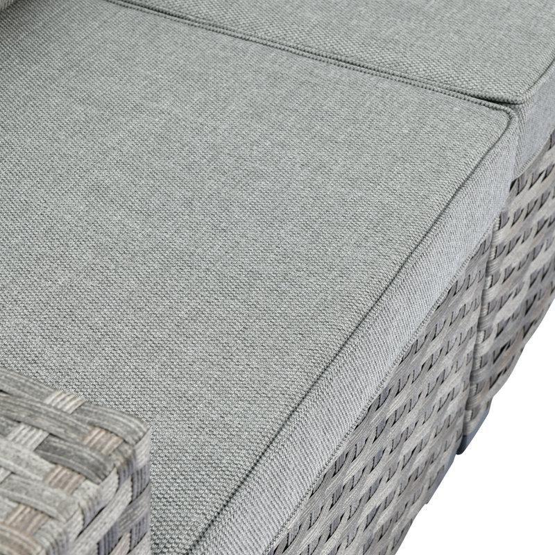 Gri Rattan Modüler 5 Kişilik Köşe Bahçe Takımı - 210774