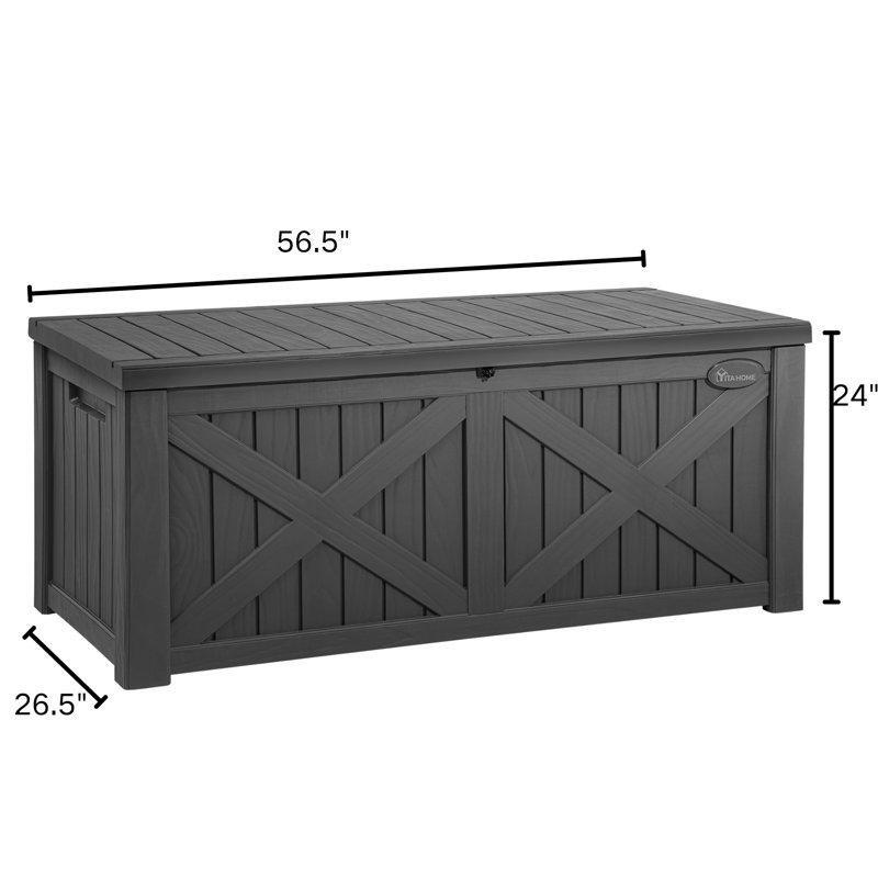 Gri Reçine Kilitlenebilir 568 Litre Kapasiteli Bahçe Dolabı - 144x68x61 cm - 163495