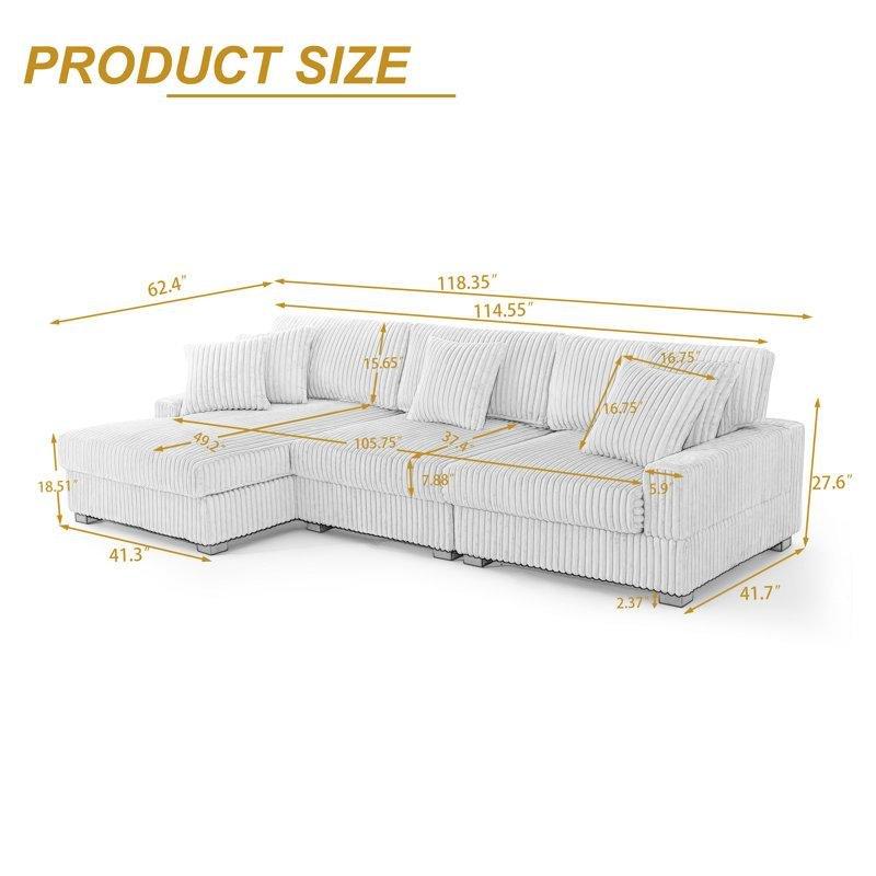 Gri Tavşan Tüyü Dokulu Flanel Kumaş Ayarlanabilir Başlıklı Modüler Sol L Köşe Koltuk - 194733