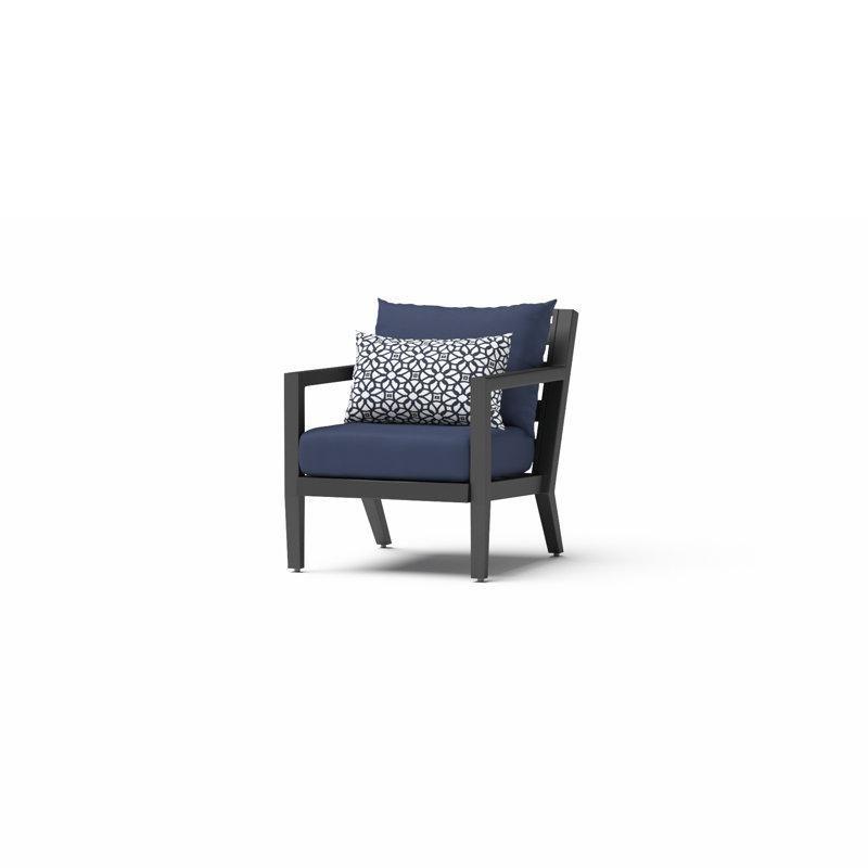 Gri Toz Boyalı Alüminyum Sunbrella® Minderli 5 Parça Bahçe Takımı - 211956