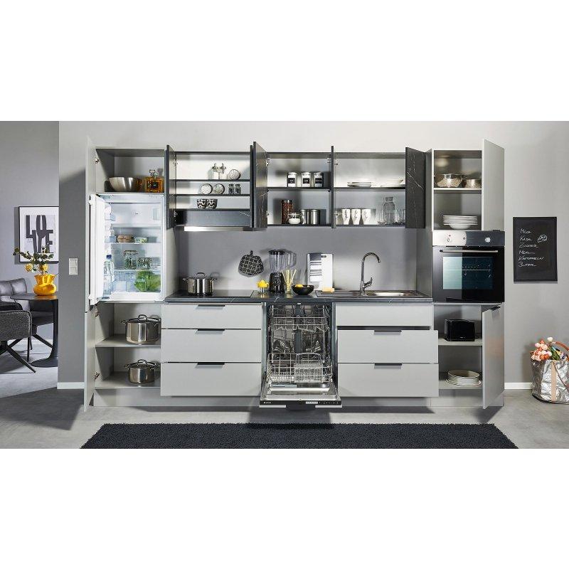 Gri ve Koyu Dekor Sunta Soft-Close 8 Parça Mutfak Modeli - 340 cm - 185693