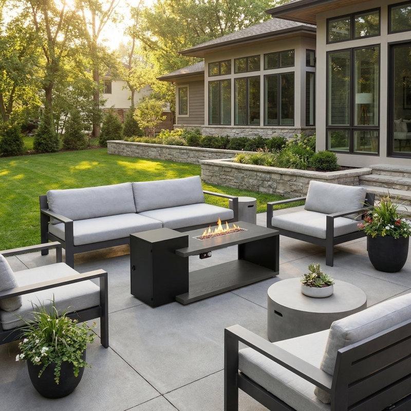 Gri ve Siyah Alüminyum 50.000 BTU Isı Çıkışlı Gizli Tüp Bölmeli Dumansız Elektrikli Şömine - 135 cm - 183891