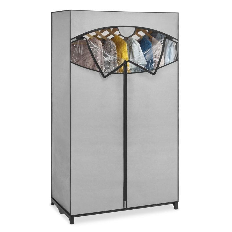 GriSiyah Metal Portatif Askılı Bez Dolap - 92 cm - 182821