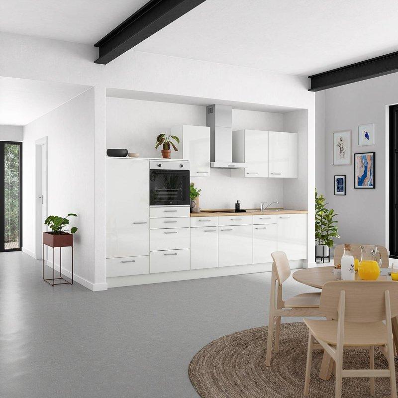 Gümüş Metal Kulplu Yavaşlatıcılı Sol Yönlü Mutfak Modeli - 330 cm - 185435