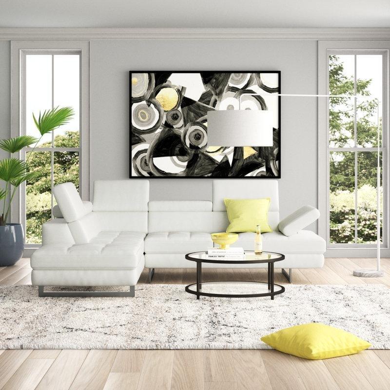 Hakiki Deri Ayarlanabilir Başlıklı Bisküvi Kapitoneli L Köşe Koltuk Takımı - 290x224 cm - 194007