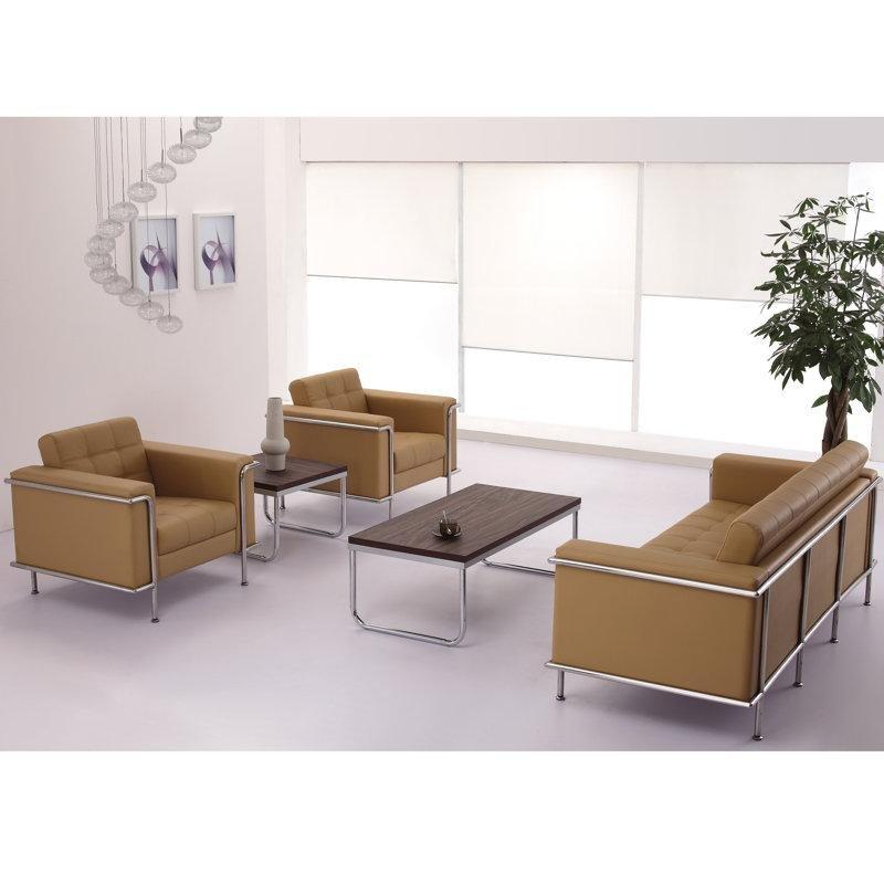 Hakiki Deri Kapitoneli Metal Ayaklı Koltuk Takımı - 191300