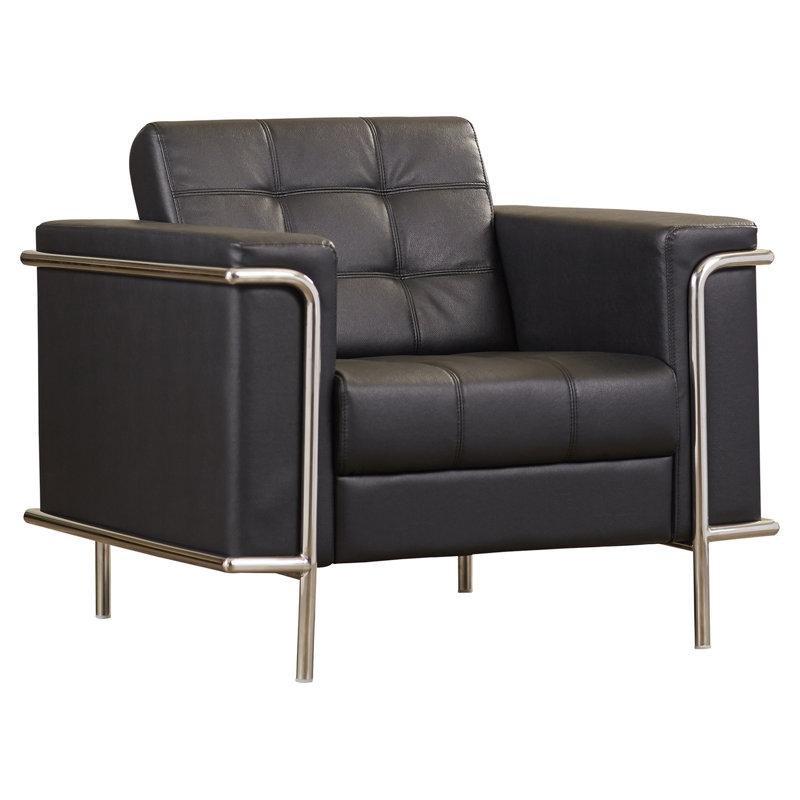 Hakiki Deri Kapitoneli Metal Ayaklı Koltuk Takımı - 191300