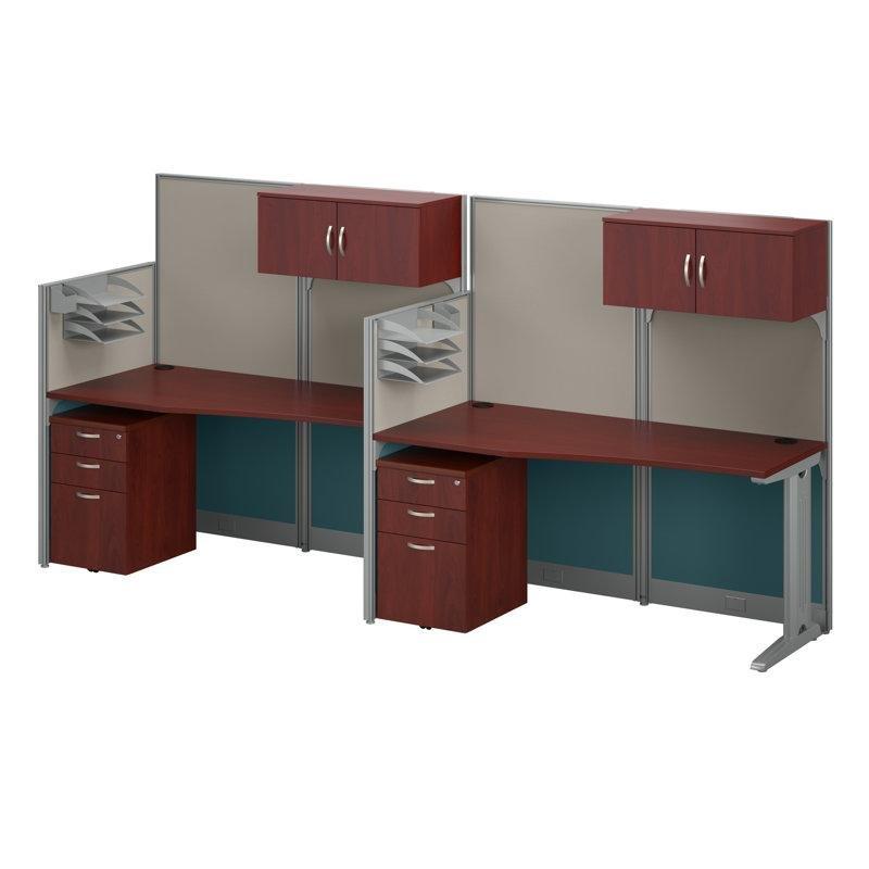 Hansen Kiraz Ahşap İki Kişilik Bölmeli Depolamalı Ofis Masası - 328 cm - 176900