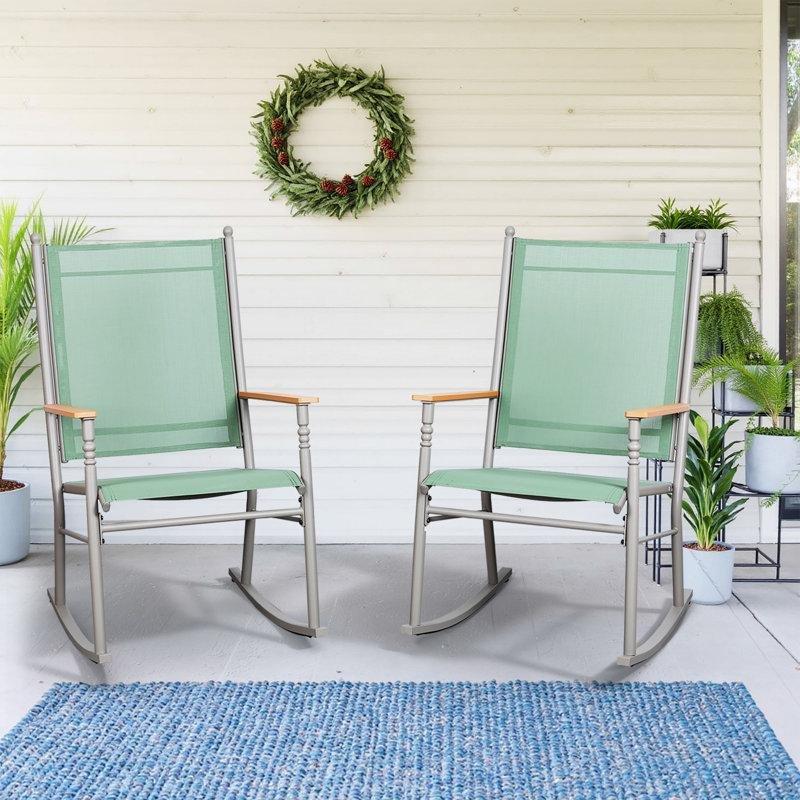 Hava Koşullarına Dayanıklı Çelik 2li Set Sallanan Sandalye - 218753 Hava Koşullarına Dayanıklı Çelik 2li Set Sallanan Sandalye - 218753