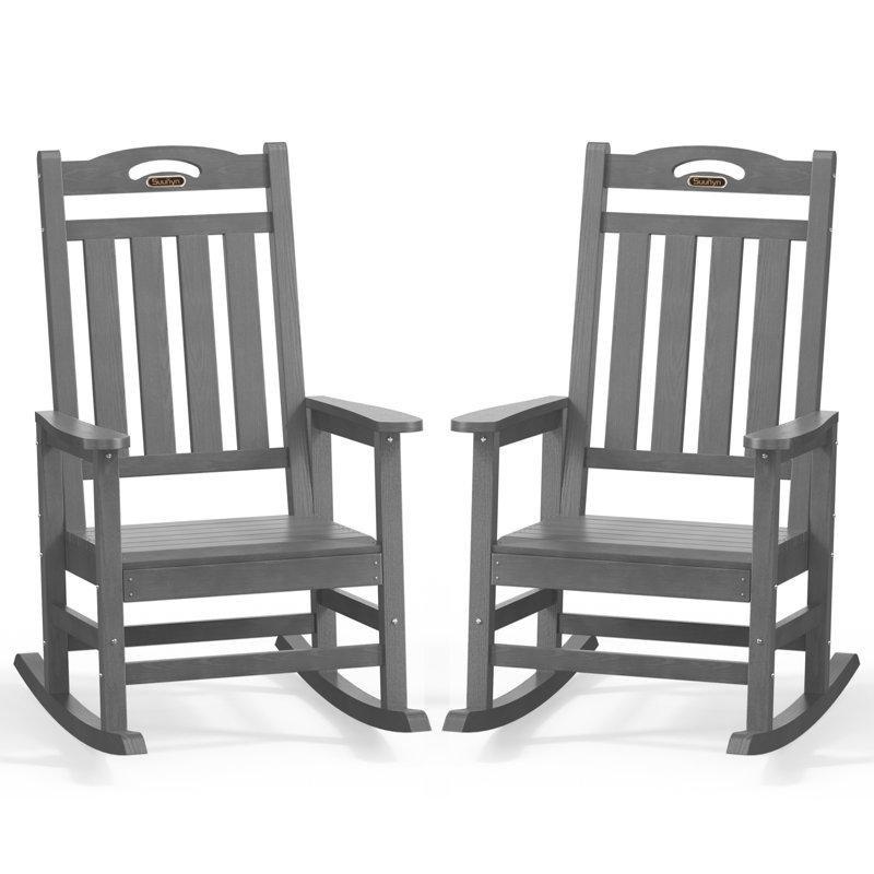 Hava Koşullarına Dayanıklı HDPE Adirondack Sallanan Sandalye - 218557