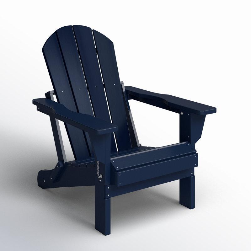 HDPE Malzeme Katlanabilir Adirondack Tipi Bahçe Sandalyesi - 74 cm - 173942