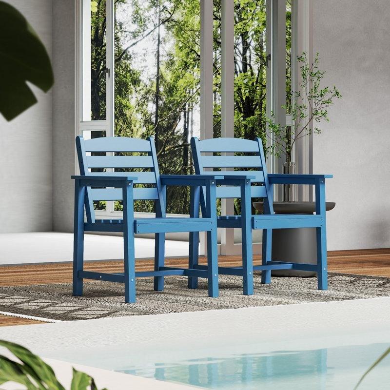 HDPE Malzeme Kollu Ergonomik 2li Set Bahçe Sandalyesi - 173828