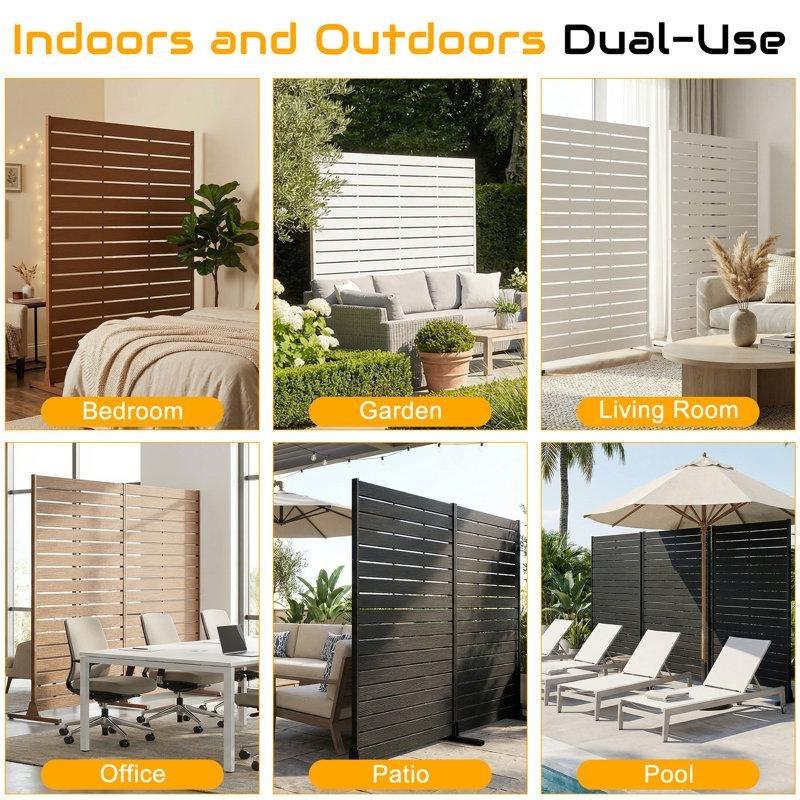 HDPE ve Metal Ayaklı Dış Mekan Bahçe Paravanı - 183x120 cm - 173197