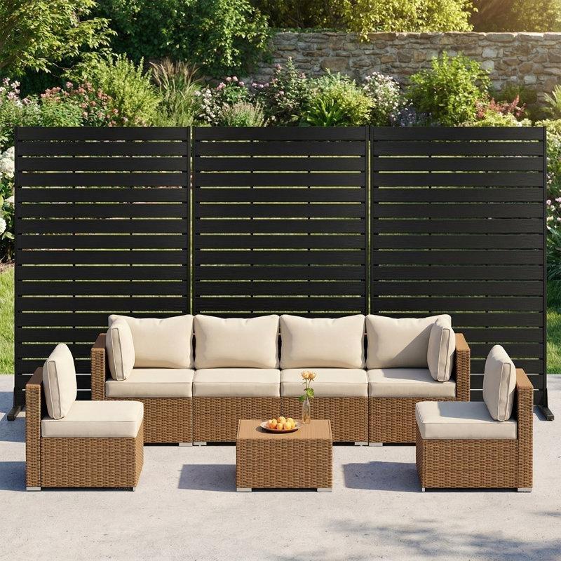 HDPE ve Metal Ayaklı Dış Mekan Bahçe Paravanı - 183x120 cm - 173197