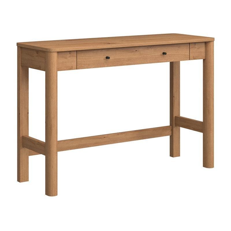 İngiliz Meşesi MDF Çekmeceli Çizilmeye Dayanıklı Vintage Çalışma Masası - 112x41 cm - 234446