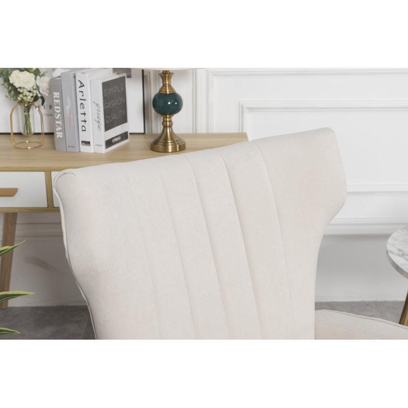 Kadife Dikey Kapitoneli Gold Metal Ayaklı Berjer Tekli Koltuk - 70 cm - 204792