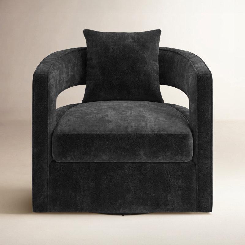 Kadife Döner Fıçı Tasarım Tekli Koltuk - 205126