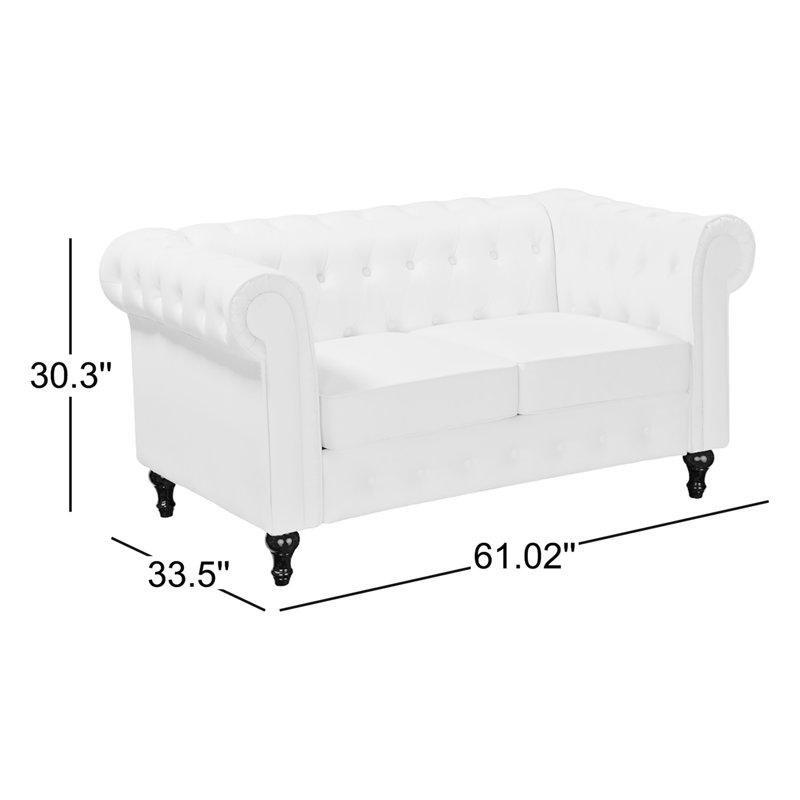 Kadife Kapitoneli Chesterfield İkili Koltuk - 155 cm - 206112