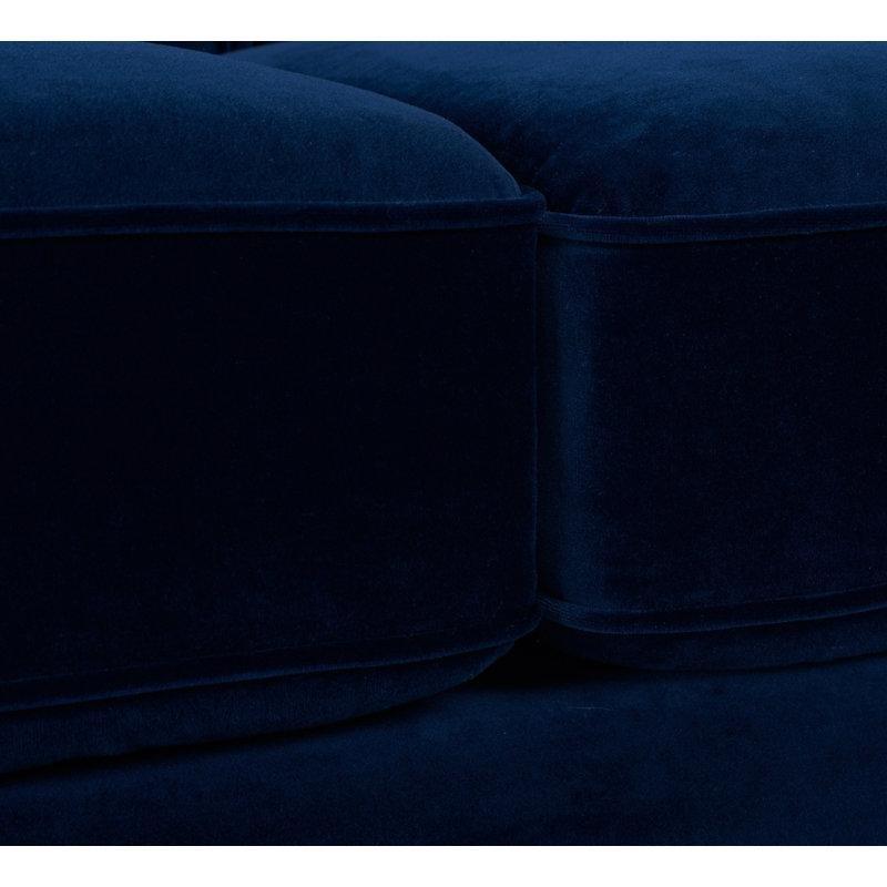 Kadife Kumaş Bisküvi Kapitoneli Smokin Kol Üçlü Koltuk - 214 cm - 195690