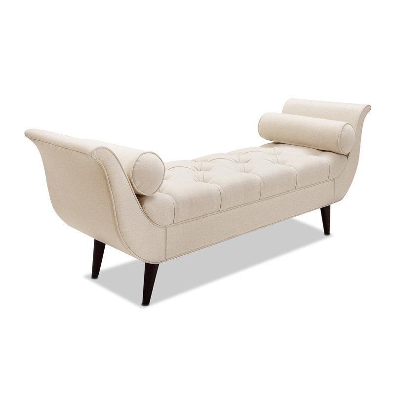 Kadife Kumaş Kapitoneli Genişleyen Kollu Masif Ahşap Bench - 164 cm - 164425