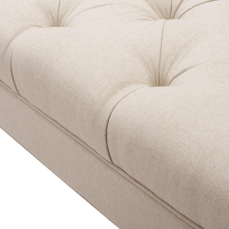 Kadife Kumaş Kapitoneli Genişleyen Kollu Masif Ahşap Bench - 164 cm - 164425