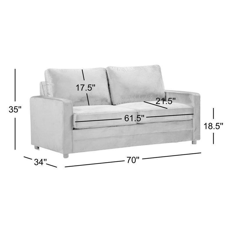 Kadife Kumaş Yataklı Masif Ahşap Koltuk - 178 cm - 195583