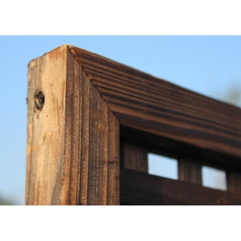 Kahverengi Ahşap Ayaklı ve Duvara Monte Edilebilir Kafesli Bahçe Paravanı 2li Set - 183x92 cm - 173074