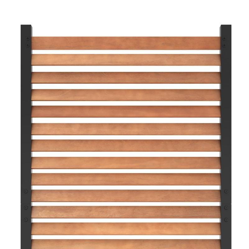 Kahverengi Ahşap Çift Taraflı Hava Koşullarına Dayanıklı Bahçe Paravanı - 153x97 cm - 173236