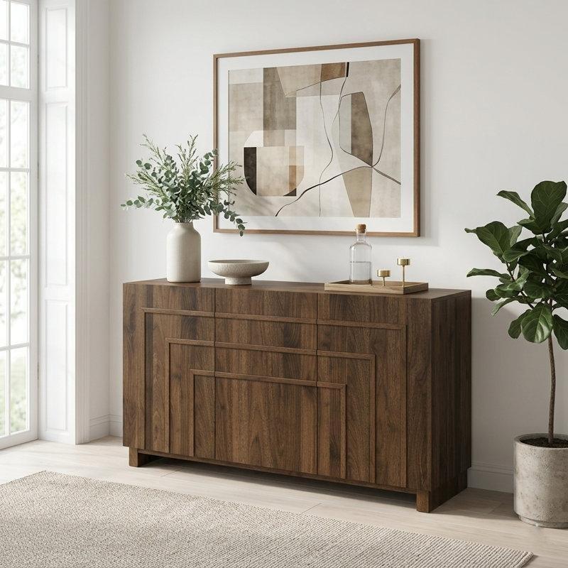 Kahverengi Ahşap Kademeli Panel Kapaklı Yavaş Kapanır Ayakkabılık - 120 cm - 228338