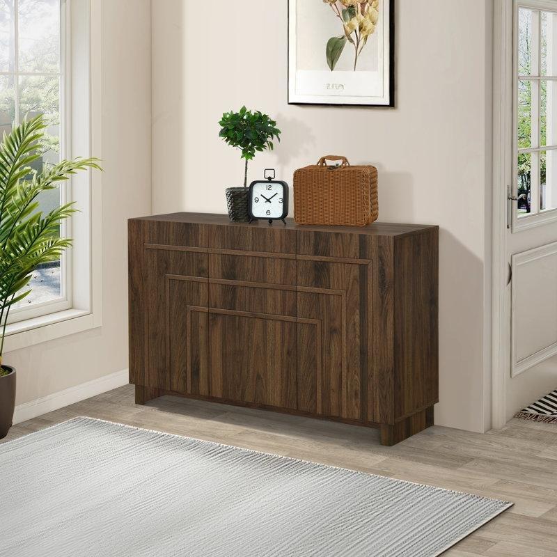 Kahverengi Ahşap Kademeli Panel Kapaklı Yavaş Kapanır Ayakkabılık - 120 cm - 228338