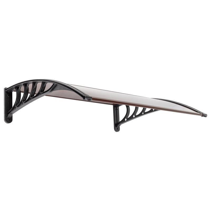 Kahverengi Alüminyum UV Korumalı Kapı Üstü Sundurma - 102 cm - 165748