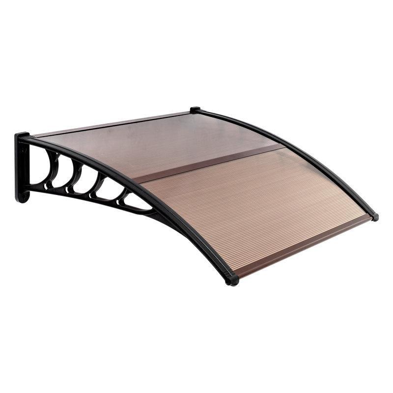 Kahverengi Alüminyum UV Korumalı Kapı Üstü Sundurma - 102 cm - 165748