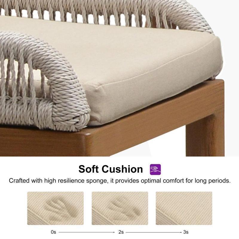 Kahverengi Alüminyum ve PVC Rattan Minderli 8 Kişilik Bahçe Masa Takımı - 250x87 cm - 216259