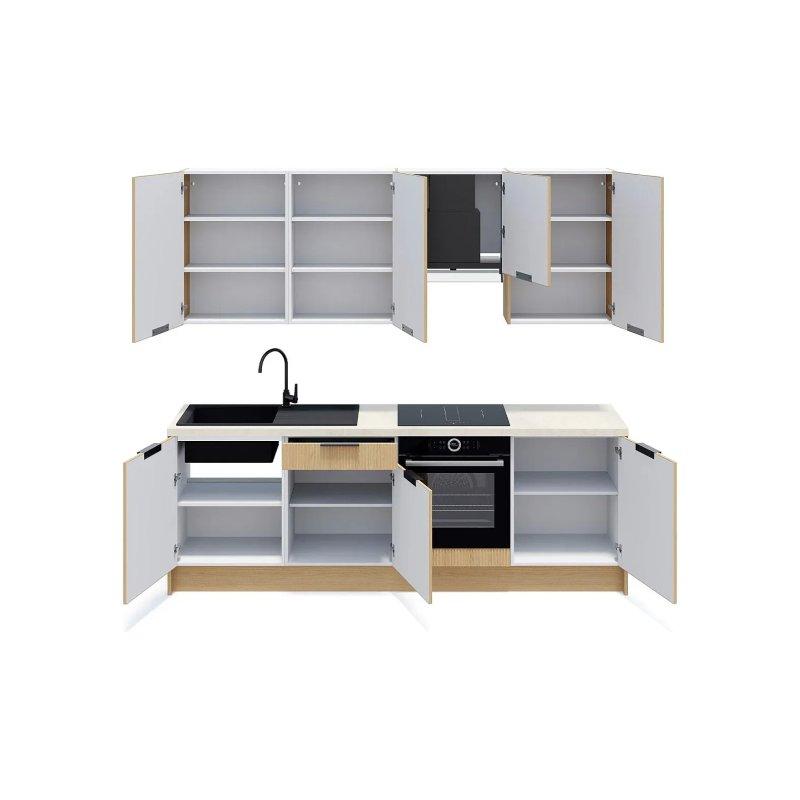 Kahverengi Ceviz 8 Parçalı Mutfak Modeli - 245 cm - 186523