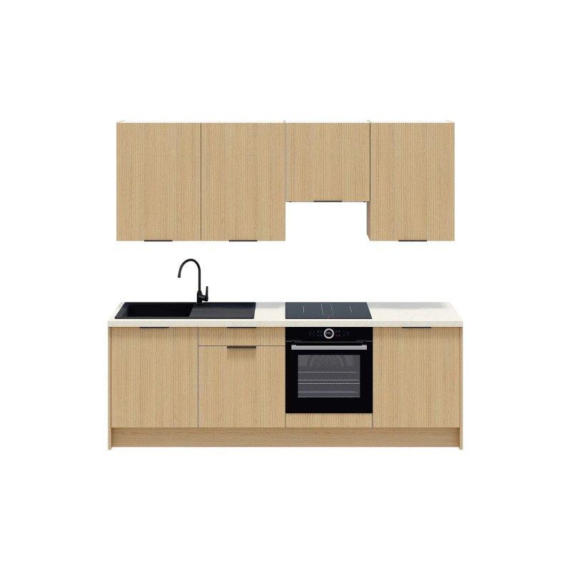 Kahverengi Ceviz 8 Parçalı Mutfak Modeli - 245 cm - 186523