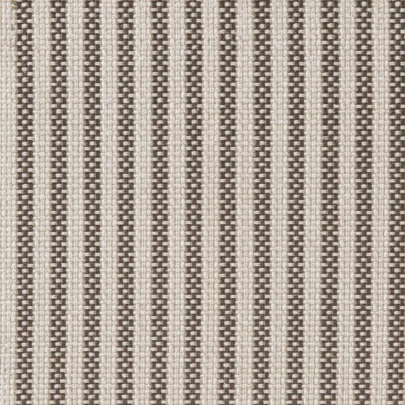 Kahverengi Çizgili Polyester Kumaş Yuvarlak Puf - 49 cm - 165154
