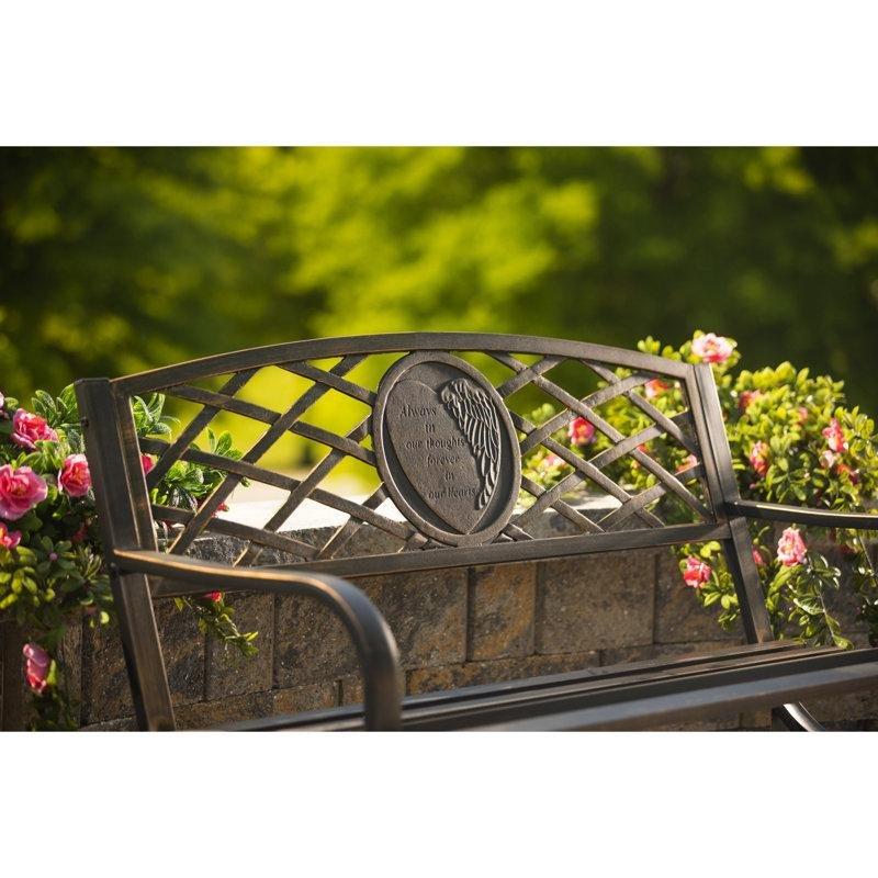 Kahverengi Demir Eskitme Tasarımlı Bahçe Bankı - 114 cm - 172509