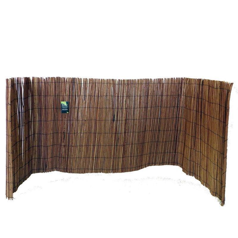 Kahverengi Doğal Söğüt Rulo Balkon Çiti - 244x122 cm - 174589